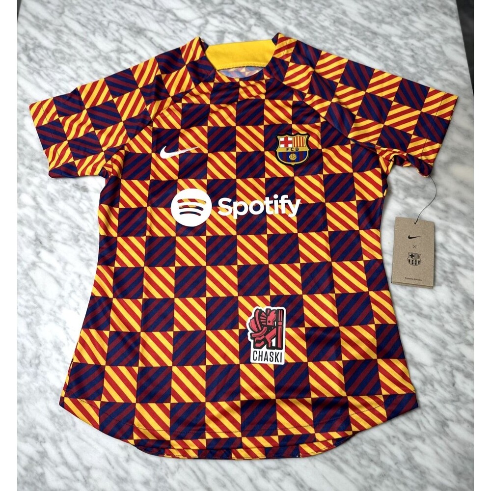 Nike FC Barcelona 2023 Pre-Match Jersey football Women's Small DR4910-729 NEW